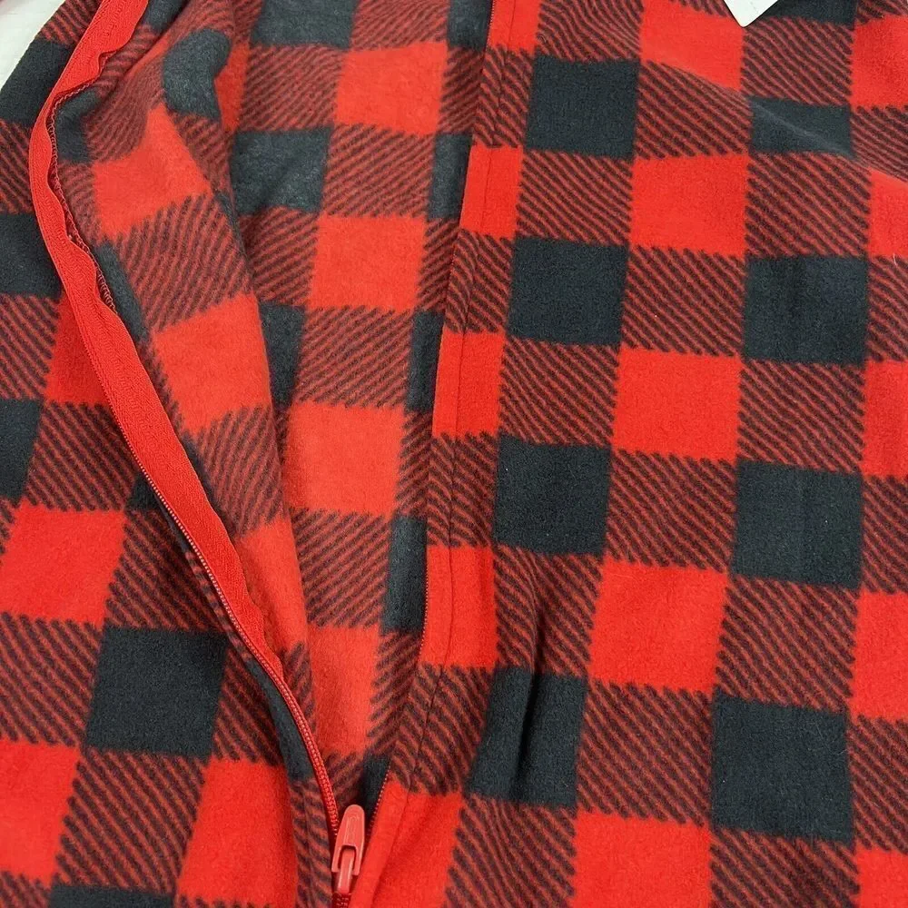 New Carter's Fleece Sleep Sack Blanket Sleeper Plaid Boy Girls Unisex 6-…